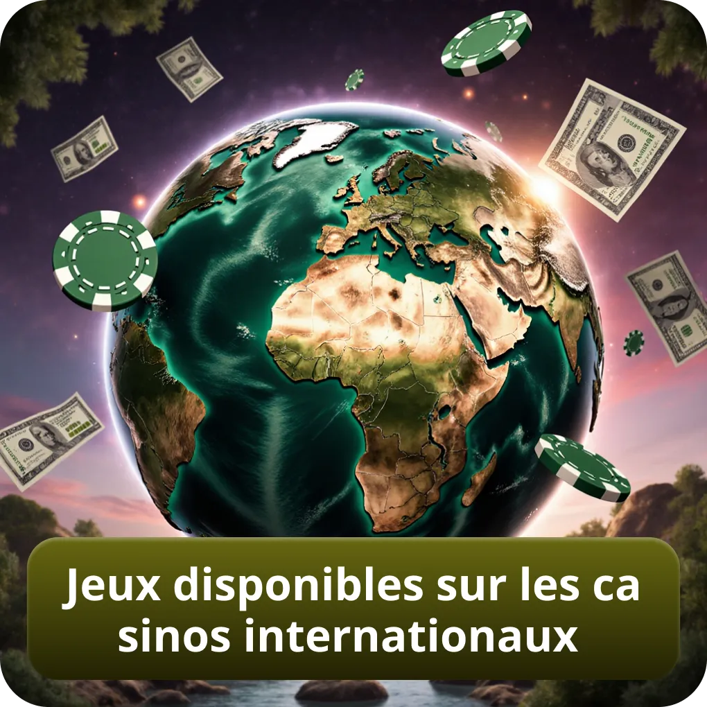 Jeux proposés sur les casinos internationaux